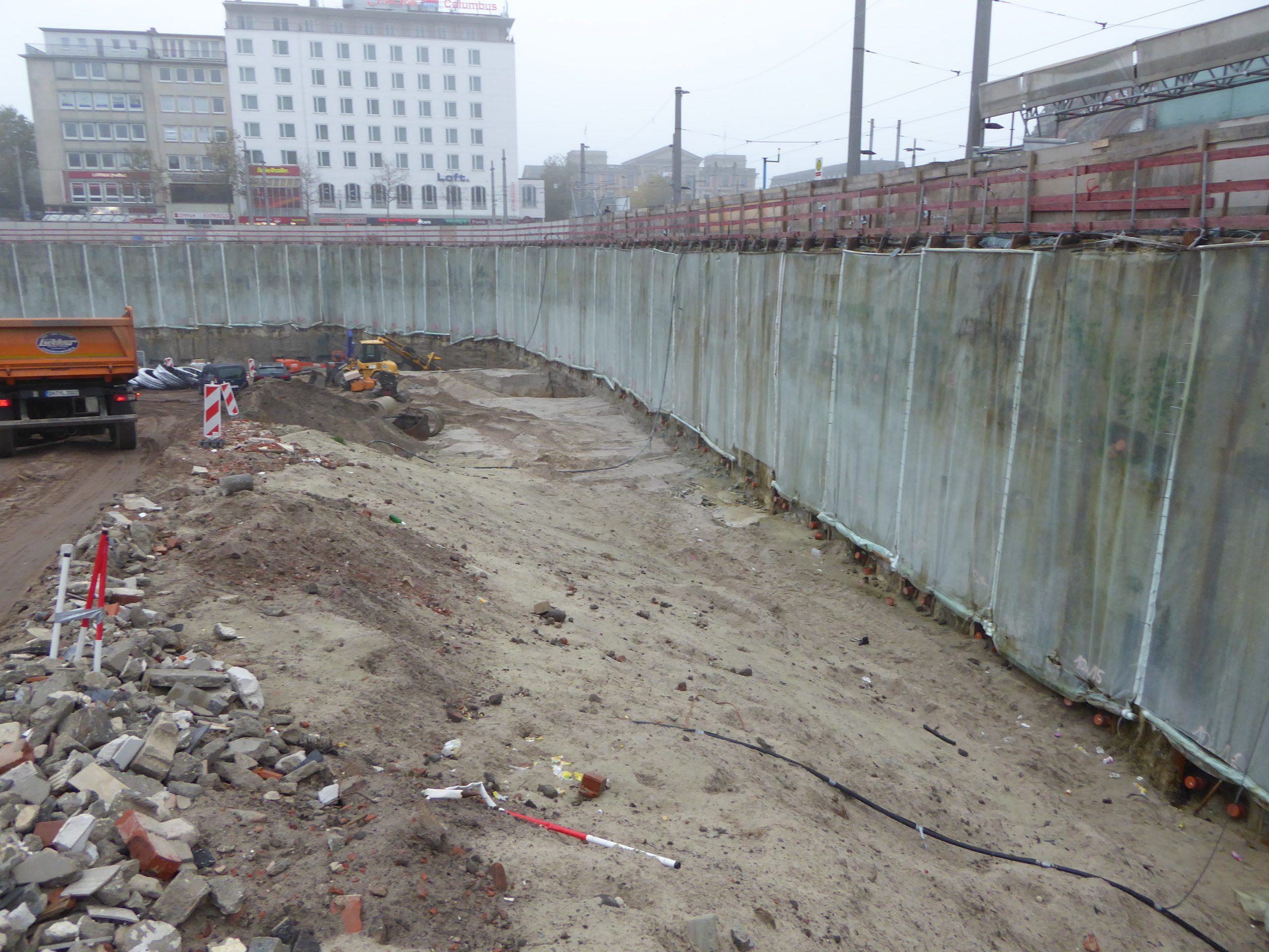 Bremer Bahnhofsvorplatz: Arbeiten im Spezialtiefbaubereich wieder aufgenommen