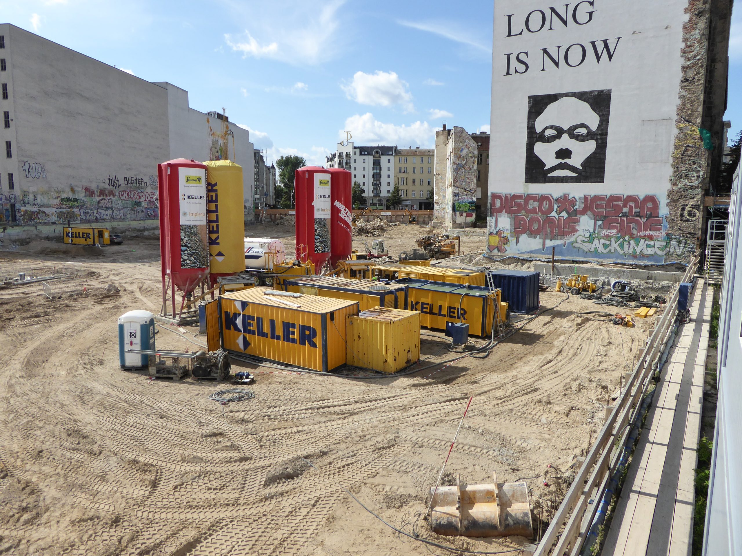 Areal am Tacheles: Schlitzwandherstellung erfolgreich abgeschlossen